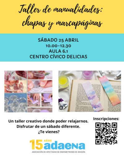 Taller chapas y marcapáginas asociación endometriosis