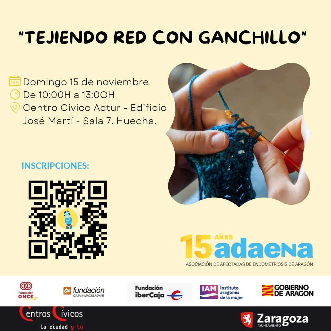 Taller tejiendo red con ganchillo
